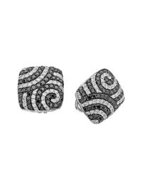 Pinomanna - Multicolor White Gold & Diamond Optical Collection Stud Earrings | - Lyst