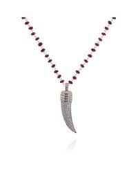Cosanuova - Multicolor Platinum Tassel Necklace - Lyst