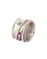 Sandra Anne Designs - Multicolor Beaded Amethyst Meditation Ring - Lyst