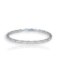 Lavan - Metallic Handmade Silver And Gold Etched Bracelet - Lyst