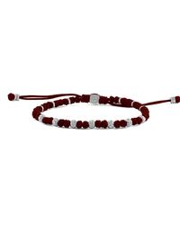 Tateossian - Multicolor Sterling Silver & Red Macrame Knots Bracelet | - Lyst