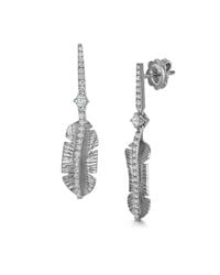 ROX - Diamonds and Thrills - Metallic Silver Tiki Diamond Earrings - Lyst