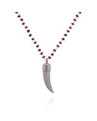 Cosanuova - Multicolor Red Jade Horn Necklace - Lyst