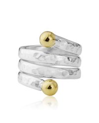 Lavan - Metallic Silver Spiral Ring - Lyst