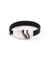 Poul Havgaard Jewelry - Black Asymmetric Silver Bracelet - Lyst