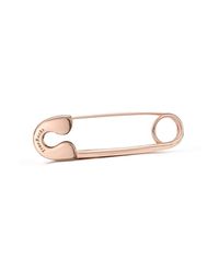 True Rocks - Metallic Large Rose Gold Plated Silver Safety Pin Brooch - Lyst