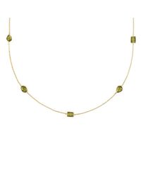 Latelita London - Metallic Venice Long Chain Necklace Gold Peridot - Lyst