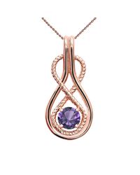 QP Jewellers - Multicolor Alexandrite Infinity Pendant Necklace 9kt Rose Gold - Lyst