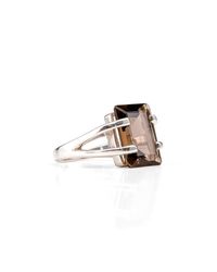 Cathy Pope Jewellery - Metallic Smoky Quartz Silver Ring - Lyst