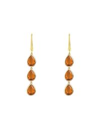Latelita London - Metallic Sorrento Triple Drop Earrings Gold Citrine - Lyst