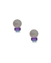 Daou Jewellery - Metallic Morning Light Earrings - Silver Pearl - Lyst