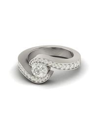 5Ine Jewels - Metallic Twist Classic Pave Set Solitaire Diamond Engagement Ring - Lyst