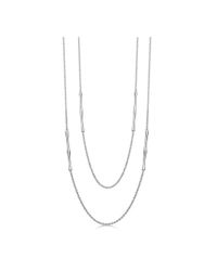ROX - Diamonds and Thrills - Metallic Bamboo Silver Chain Necklace - Lyst