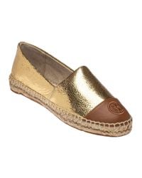 Tory Burch | Metallic Leather Espadrilles | Lyst