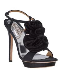 Badgley Mischka - Randee Evening Sandal Black Satin - Lyst