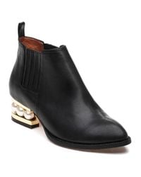 Jeffrey Campbell - Black Metcalf Embellished Leather Ankle Boots - Lyst