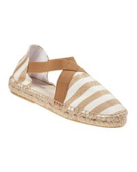 Sesto Meucci - Natural 9334 Flat Espadrille Camel Fabric - Lyst