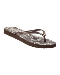 Tory Burch - Brown Tabora Rubber Flip-Flops - Lyst