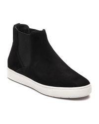 Vince - Black Newly Suede Pull-On Sneakers - Lyst