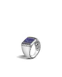 John Hardy | Multicolor Classic Chain Signet Ring With Lapis for Men | Lyst