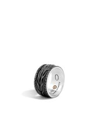 John Hardy | Classic Chain Band Ring With Black Sapphire for Men | Lyst