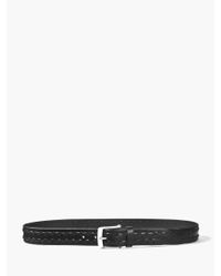 John Varvatos | Black Braided Leather Belt for Men | Lyst