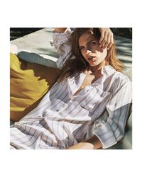 Beautiful Bottoms | Multicolor Blush Stripe Modern Pj Top | Lyst