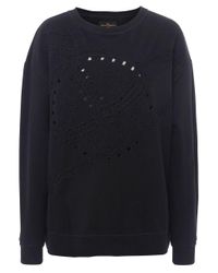 Vivienne Westwood Anglomania Black Embroidered Orb Sweatshirt