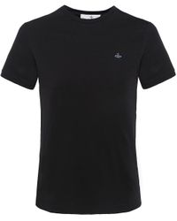 Vivienne Westwood Black Organic Cotton Crew Neck Peru T-shirt for men