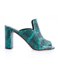 Jean-Michel Cazabat - Sabot Green Open Toe Mules - Lyst