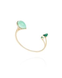 Fernando Jorge - Metallic Petal Emerald Open Bracelet - Lyst