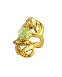 Sylvie Corbelin - Metallic Green Garnet Snake Ring - Lyst