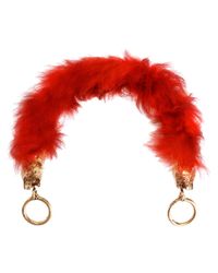 Prada - Red Fur Handle - Lyst