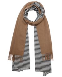 Donni Charm | Brown Stripe Merge Scarf | Lyst