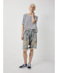 R13 Blue Twister Denim Short
