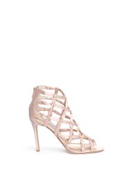 Jimmy Choo Pink 'violet 100' Knotted Satin Sandals