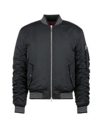 Mostly Heard Rarely Seen Multicolor 'haunting You' Rubber Appliqué Unisex Bomber Jacket for men