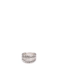 John Hardy | Metallic Diamond Silver Chain Effect Three Row Ring for Men | Lyst