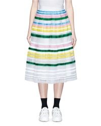 MUVEIL | Multicolor Ribbon Stripe Chiffon Pleat Skirt | Lyst