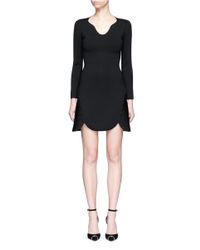 Alexander Wang | Black Laced Cutout Knit Dress | Lyst
