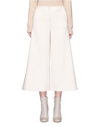 Theory | White 'henriet' Crepe Culottes | Lyst