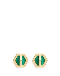 W. Britt | Green 'cross Hex' Inset Malachite Earrings | Lyst