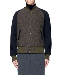 Kolor | Gray Wool Bouclé Varsity Jacket for Men | Lyst
