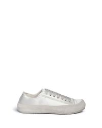 Pedro Garcia White 'parson' Satin Sneakers