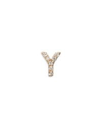 Loquet London | Metallic Diamond 18k Yellow Gold Letter Charm - Y | Lyst