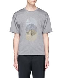 Wooyoungmi | Gray Spiral Embroidered T-shirt for Men | Lyst