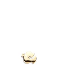 Loquet London | Metallic 14k Yellow Gold Dove Single Earring - Spread Your Wings | Lyst