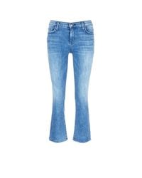Current/Elliott | Blue Slim Bootcut Jeans | Lyst