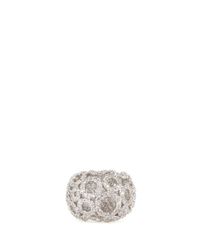 CZ by Kenneth Jay Lane | White 'circle Bridge' Cubic Zirconia Pavé Ring | Lyst