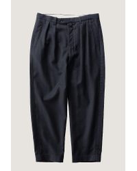 Still By Hand - Blue Multiwool Trouser | Navy - Lyst